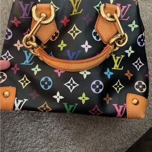 Louis Vuitton Black Multicolor Audra Handbag